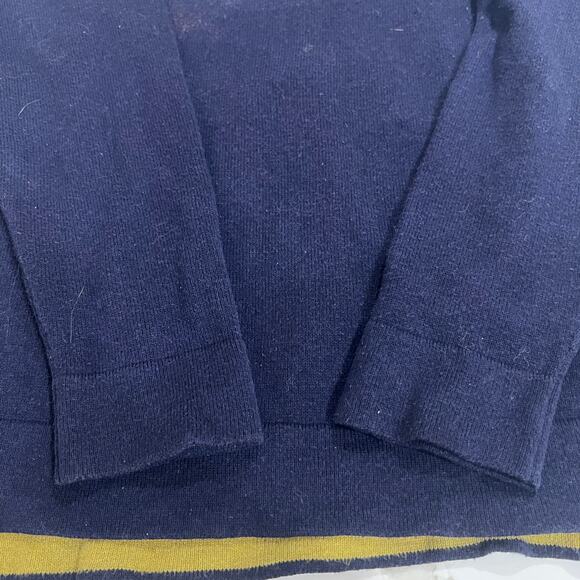 White Stuff Organic Cotton Blend Navy Blue Sweater Small - Picture 7 of 12